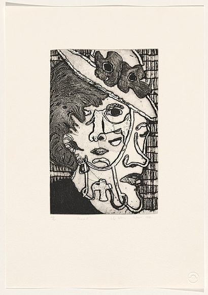 Artist: b'Connors, Sue.' | Title: b'Oneself.' | Date: 1992 | Technique: b'etching and aquatint, printed in black ink, from one plate'