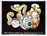 Artist: b'Meeks, Arone Raymond.' | Title: b'Women of Utopia - Batiks/ Thancoupie - Ceramics, Bondi Pavilion Gallery, Sydney 19 Nov to 2 Dec 1984' | Date: 1984 | Technique: b'screenprint, printed in colour, from four stencils'