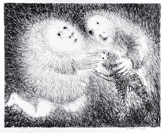 Artist: b'BOYD, Arthur' | Title: b'The gift of a lamb.' | Date: (1965) | Technique: b'lithograph, printed in black ink, from one plate'