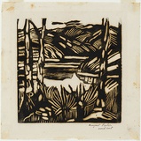 Artist: b'PRESTON, Margaret' | Title: b'Calabash Bay, Berowra' | Date: c.1939 | Technique: b'woodcut, printed in black ink, from one block' | Copyright: b'\xc2\xa9 Margaret Preston. Licensed by VISCOPY, Australia'