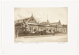 Artist: b'PLATT, Austin' | Title: b'Pultney Grammar School, Adelaide' | Date: 1937 | Technique: b'etching, printed in black ink, from one plate'