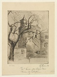 Artist: EWINS, Rod | Title: Queens Stairs, Tower of London. | Date: 1963 | Technique: etching, printed in black ink, from one copper plate