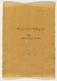 Title: Being and nothingness by Jean-Paul Sartre [title page] | Date: 1982 | Technique: handwritten pages