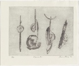 Artist: b'Sharp, James.' | Title: b'Figurantes' | Date: 1965 | Technique: b'softground etching, printed in black ink, from one plate' | Copyright: b'\xc2\xa9 Estate of James Sharp'