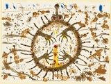 Artist: Olsen, John. | Title: Echidna upside down | Date: 1988 | Technique: lithograph, printed in colour, from five plates | Copyright: © John Olsen. Licensed by VISCOPY, Australia