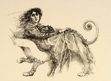 Artist: b'RICHARDSON, Berris' | Title: b'The Metamorphosis of Mrs Morris III (self portrait)' | Date: 1974 | Technique: b'lithograph, printed in black ink, from one stone [or plate]'