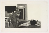 Artist: James, Garry. | Title: Raiding the wallet | Date: 1991, January | Technique: etching printed in black ink with plate-tone, from one plate