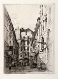 Artist: Scott, Eric. | Title: Cour du Dragon | Date: c.1939 | Technique: etching, printed in black ink, from one plate