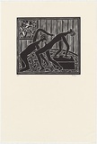 Artist: b'Moore, Ross.' | Title: b'Duo' | Date: 1983 | Technique: b'linocut, printed in black ink, from one block'