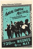 Artist: Lane, Leonie. | Title: Sydney University Settlement - Annual General Meeting. | Date: 1981 | Technique: screenprint, printed in colour, from two stencils | Copyright: © Leonie Lane