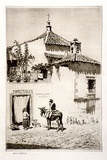 Artist: b'LINDSAY, Lionel' | Title: b'Bread and oil, Jerez de los Caballeros, Spain' | Date: 1929 | Technique: b'etching, printed in warm black ink with plate-tone, from one plate' | Copyright: b'Courtesy of the National Library of Australia'