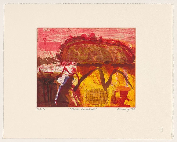 Artist: b'Cummings, Elizabeth.' | Title: b'Pilbara landscape.' | Date: 2005 | Technique: b'etching and aquatint, printed in colour, from multiple plates'