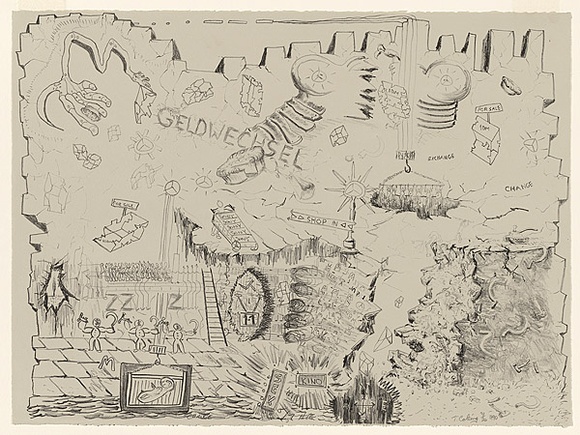 Artist: b'COLEING, Tony' | Title: b'Change.' | Date: 1990 | Technique: b'lithograph, printed in black ink, from one stone [or plate]'