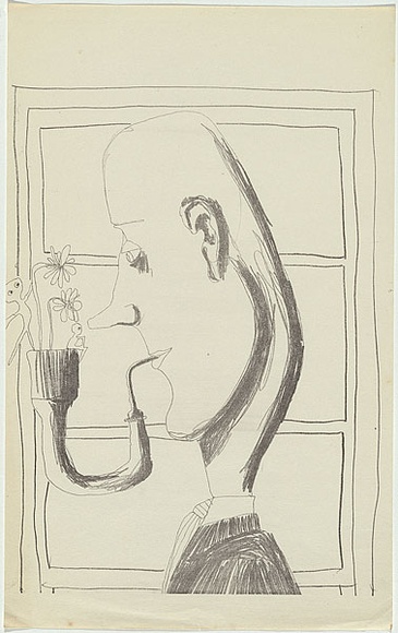 Artist: b'Burns, Peter.' | Title: b'Pipe dream' | Date: c.1950s | Technique: b'photocopy, printed in black ink' | Copyright: b'\xc2\xa9 Peter Burns'