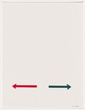 Artist: b'LEXIER, Micah' | Title: b'Untitled [Two arrows: one red, one green]' | Date: 2005 | Technique: b'screenprint, printed in colour, from two stencils'
