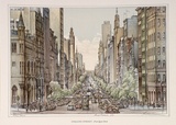 Artist: b'Freedman, Harold.' | Title: b'Collins Street - from Queens Street.' | Date: 1962 | Technique: b'lithograph'