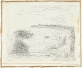 Artist: b'BOYD, Arthur' | Title: b'Lovers in a boat.' | Date: (1968-69) | Technique: b'etching, printed in black ink, from one plate' | Copyright: b'Reproduced with permission of Bundanon Trust'