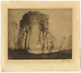 Artist: b'LONG, Sydney' | Title: b'Pastoral sandgrain' | Date: 1918 | Technique: b'aquatint, sandgrain etching from one copper plate' | Copyright: b'Reproduced with the kind permission of the Ophthalmic Research Institute of Australia'