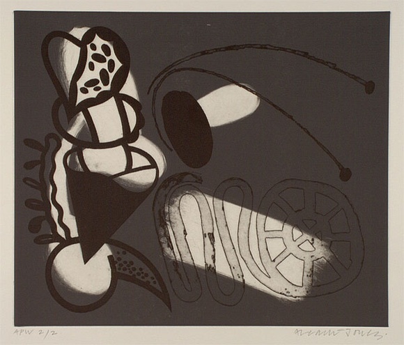 Artist: b'LEACH-JONES, Alun' | Title: b'not titled [5]' | Date: 1991 | Technique: b'etching, printed in black and grey ink, from two plates' | Copyright: b'Courtesy of the artist'