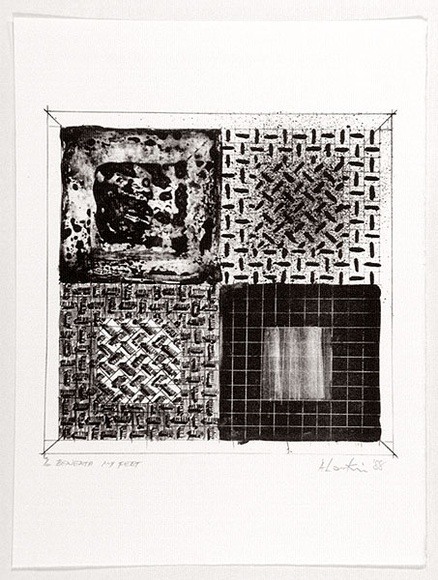 Artist: b'LARKIN, Allen' | Title: b'Beneath my feet.' | Date: 1988 | Technique: b'lithograph, printed in black ink, from one stone [or plate]'