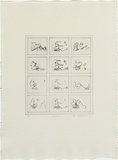 Artist: b'MADDOCK, Bea' | Title: b'Game I' | Date: 1972 | Technique: b'photo-etching and burnishing, printed in black ink'