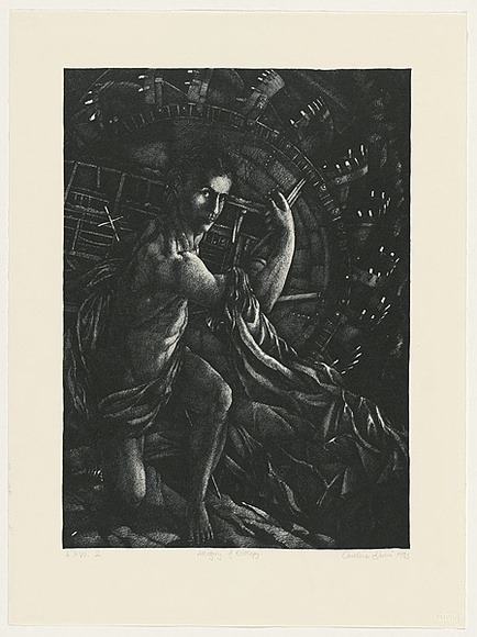Artist: b'Durre, Caroline.' | Title: b'Allegory of entropy' | Date: 1993 | Technique: b'lithograph, printed in black ink  from one stone'