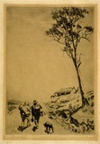 Artist: b'LINDSAY, Lionel' | Title: b'The shanty on the rise' | Date: 1922 | Technique: b'etching, printed in black ink with plate-tone, from one plate' | Copyright: b'Courtesy of the National Library of Australia'