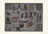 Artist: MOTLOP, Victor | Title: Karkal Kula | Date: 2001 | Technique: linocut, printed in colour, from one block