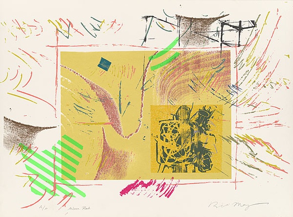 Artist: b'MEYER, Bill' | Title: b'Wave Rock' | Date: 1982 | Technique: b'screenprint, printed in ten colours, from five screens' | Copyright: b'\xc2\xa9 Bill Meyer'