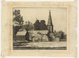 Artist: URE SMITH, Sydney | Title: St Pauls, Cobitty | Date: 1928 | Technique: etching, printed in black ink, from one plate