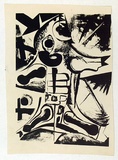 Artist: French, Len. | Title: (In the beginning). | Date: (1955) | Technique: lithograph, printed in black ink, from one plate | Copyright: © Leonard French. Licensed by VISCOPY, Australia