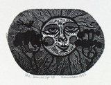 Artist: HANRAHAN, Barbara | Title: The sun is up | Date: 1983 | Technique: wood-engraving, printed in black ink, from one block