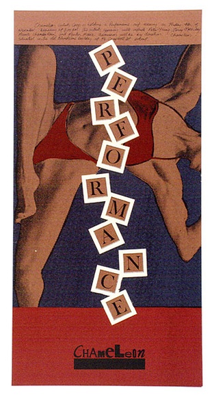 Artist: Warner, Lynda. | Title: Performance: Chameleon. | Date: 1983 | Technique: screenprint, printed in colour, from three stencils