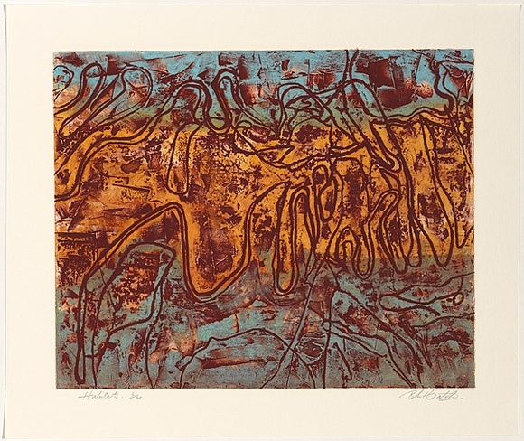 Title: b'Habitat' | Date: 1978 | Technique: b'collagraph, printed in colour, from multiple plates'