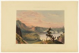 Artist: Angas, George French. | Title: Interior of Mount Gambier. | Date: 1846-47 | Technique: lithograph, printed in colour, from multiple stones; varnish highlights by brush
