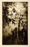 Artist: FRIEDENSEN, Thomas | Title: Caudebec, Normandy. | Date: 1929 | Technique: etching and aquatint, printed in black ink, from one plate