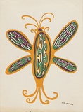 Artist: b'Man, John.' | Title: b'not titled [butterfly].' | Date: 1975 | Technique: b'screenprint, printed in colour, from four stencils'