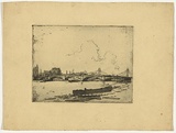 Artist: Bell, George.. | Title: (The Thames). | Date: c.1912 | Technique: etching, printed in black ink, from one plate