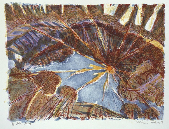 Artist: b'Robinson, William.' | Title: b'not titled [landscape - no. 1]' | Date: 1990 | Technique: b'lithograph, printed in colour, from multiple stones'