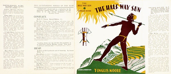 Artist: b'FEINT, Adrian' | Title: b'Book cover The Half way sun by T Inglis Moore.' | Date: 1927-1935 | Copyright: b'Courtesy the Estate of Adrian Feint'