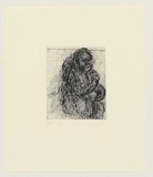 Artist: Bragge, Anita. | Title: Ape | Date: 1997, June | Technique: etching and drypoint, printed in colour, from two plates