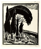 Artist: Kohlhagen, Lisette. | Title: Tranquillite. | Date: c.1938 | Technique: linocut, printed in black ink, from one block | Copyright: © Lisette Kohlhagen. Licensed by VISCOPY, Australia