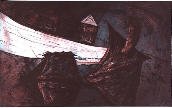 Artist: b'STAFFIERI, Mara' | Title: bnot titled ('O' Grady?) | Date: 1994 | Technique: b'etching, printed in colour, from multiple plates'