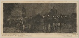 Title: b'Flinders St Station from the Yarra, Melbourne' | Date: 1939 | Technique: b'etching, printed in black ink, from one plate'