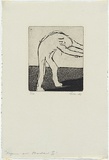 Artist: b'MADDOCK, Bea' | Title: b'Figure and shadow II' | Date: October 1965 | Technique: b'line-etching and aquatint, printed in black ink, from one copper plate'