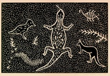 Artist: Purvis, Lorna. | Title: not titled [No.14] | Date: 1990 | Technique: woodcut, printed in black ink, from one block