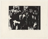 Artist: AMOR, Rick | Title: City. | Date: 1986 | Technique: woodcut, printed in black ink, from one block