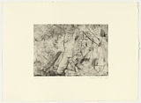 Artist: PARR, Mike | Title: Gun into vanishing point 21 | Date: 1988-89 | Technique: drypoint and foul biting, printed in black ink, from one copper plate