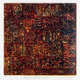 Artist: SHEARER, Mitzi | Title: Persian carpet design | Date: 1978 | Technique: linocut, printed in colour, from three blocks