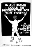 Artist: STANNARD, Chris | Title: ...I Could Get Shot | Date: 1991, July | Technique: screenprint, printed in black ink, from one stencil